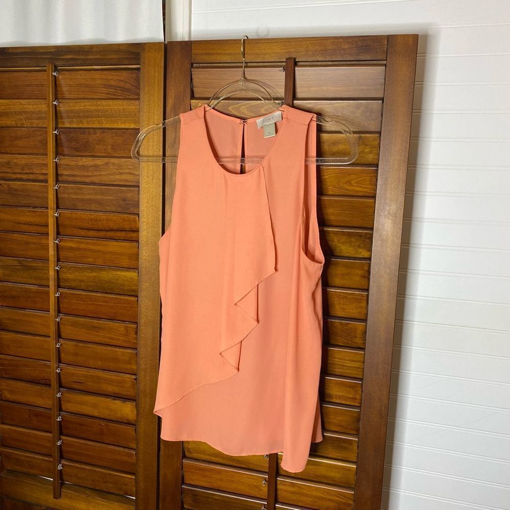 Loft Pantone Peach Dressy Tank Blouse